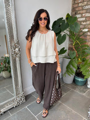 Stone Layered Bubble Cotton Vest Quinn