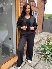 Black Pinstripe Jacket Geri