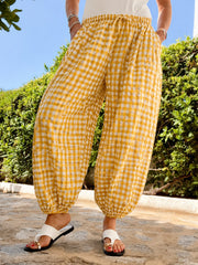 Mustard Gingham Trousers Blake