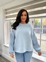 Blue Premium Good Vibes Sweatshirt Alya