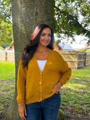 Mustard Cosy Knit Cardi Sofia