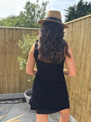 Black Shimmer Knit Dress Dora