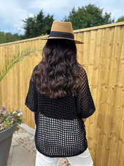 Black Shimmer Loose Knit Giana