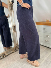 Navy Knitted Top and Trouser Set Evie