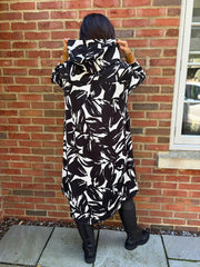 Monochrome Longline Hooded Shirt Brooklyn