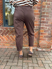Chocolate Frill Pocket Trousers Sasha