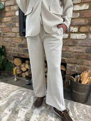 Stone Trouser Suit Octavia