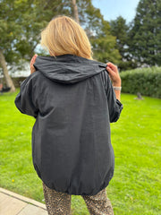 Black Hooded Jacket Ocean
