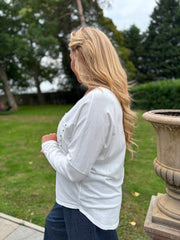 White Stud Pocket Top Serena