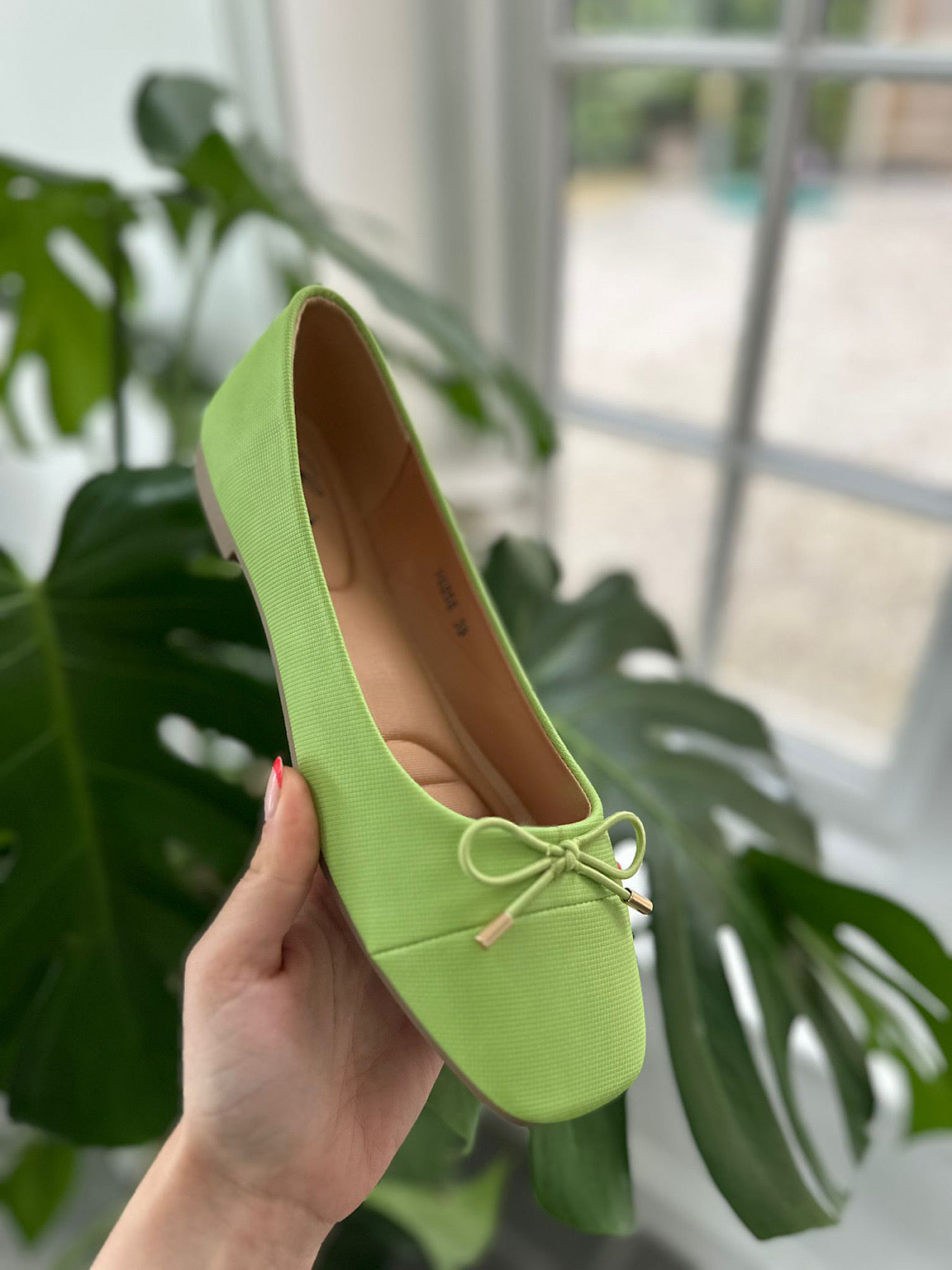Green ballet flats uk clearance