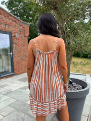 Rust Spots & Stripes Dress Trinity