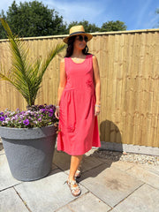 Coral Flower Detail Dress Faith