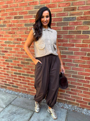 Biscuit Knitted Waistcoat Priya