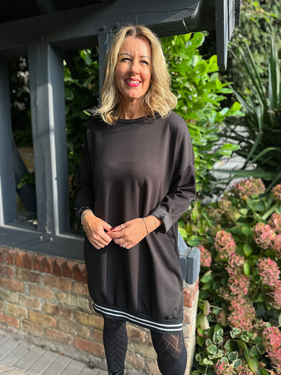 Black Zip Sweatshirt Jumper Dress Olivia Tillett s