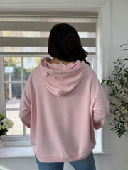 Pink Luxe Gold Charm Zip Hoodie Demi