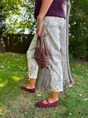 Stone Floral Printed Trousers