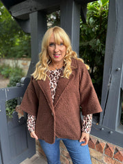 Chocolate Boucle Jacket Lara