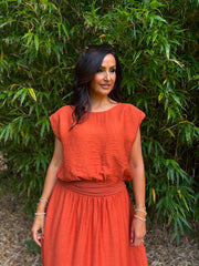 Rust Top & Skirt Set Daniella