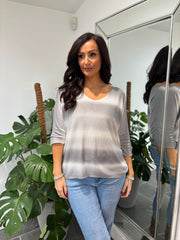 Grey Ombre Stripe Top Izzy