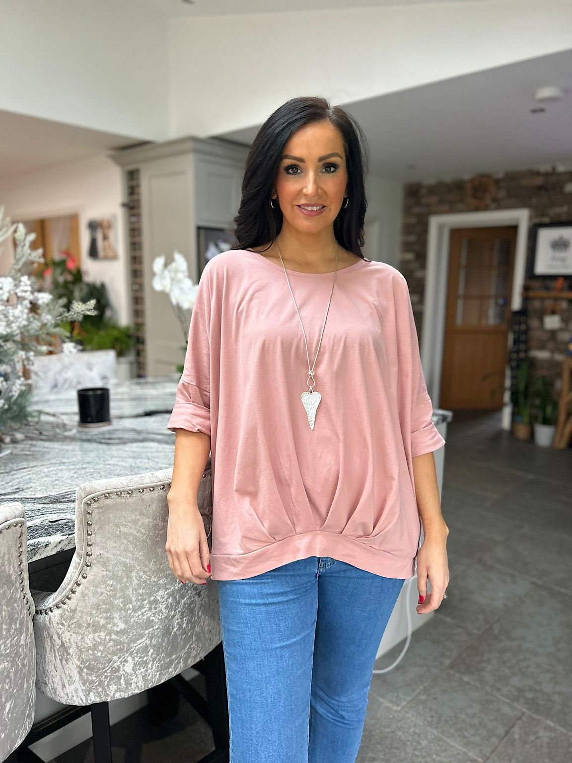 Pink Ruched Hem Top Lottie – Tillett's