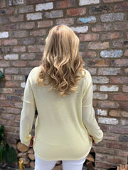 Lemon Textured Bow Shimmer Knit Thea