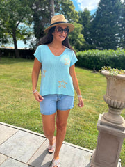 Aqua Star Knit Top Devon