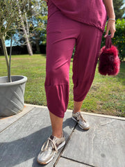 Wine Barrel Leg Joggers Clarice