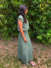Khaki Top & Skirt Set Daniella