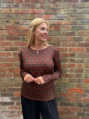 Chocolate Tartan Super Soft Round Neck