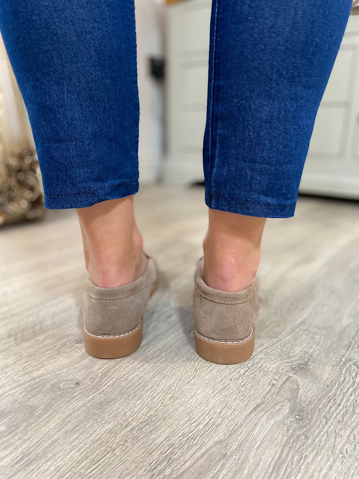 Desert taupe suede women's shaye booties on sale