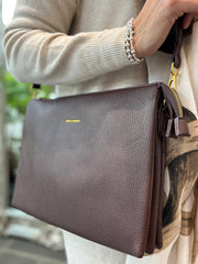 Chocolate Multi Compartment Crossbody Bag