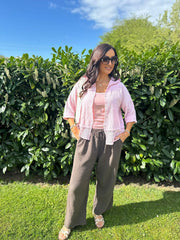 Chocolate Bubble Cotton Trousers