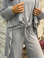 Grey Waterfall Cardi Juliet