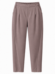 Mocha Barrel Leg Trousers