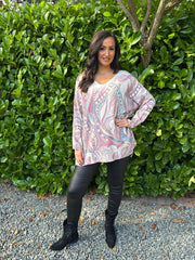 Wine Soft Touch Aboriginal Knit Ava