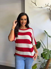 Red Stripe Knit Luna