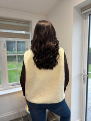 Antique Cream Sherpa Gilet Kiera