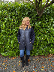 Navy Quilted Jacket Eden