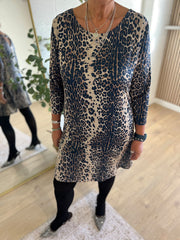 Navy Leopard Print Tunic Layla