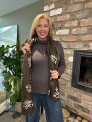 Chocolate Soft Roll Neck Top Kimmy