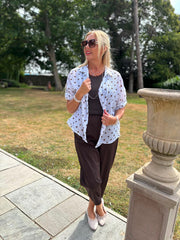 White Polka Dot Blouse Kathy