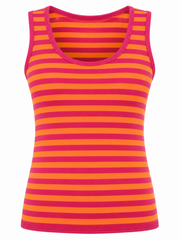 Lipstick & Orange Striped Vest Eloise