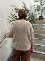 Gold Gathered Shimmer Knit Cheryl