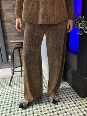Gold Diamante Shimmer Trousers Hazel