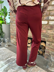 Wine Wide Leg Jogger Alice