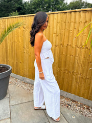 White Handkerchief Tube Set Tina