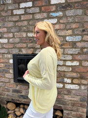 Lemon Textured Bow Shimmer Knit Thea