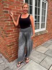 Charcoal Ombre Leopard Hareem Trousers