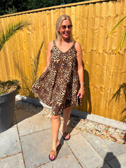 Leopard Print Sleeveless Dress Cleo
