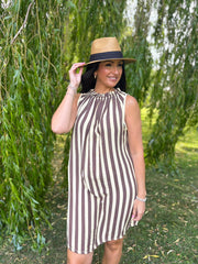 Buttercream Striped Sleeveless Dress Tiana